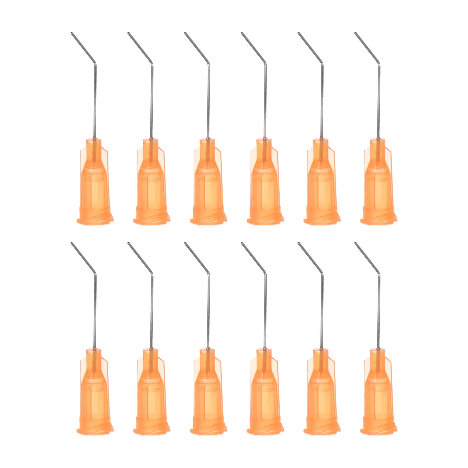 12pack Blunt Tip Dispensing Needles, 23G Bent Dispensing Tips 1" End