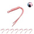 thumbnail image 1 of 12pack Braided Rope Keychain Braided Cord Rope Pink Lightweight Bag Decoration Accessories QZS Backpack Decoration, 1 of 5