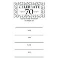 thumbnail image 1 of 12pack Celebrate 70 (70th Birthday) Invitation Cards with Envelopes, 1 of 1