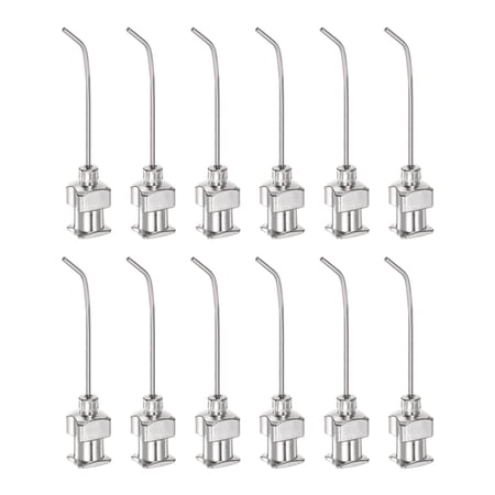 12pack Dispensing Needles, 20G 1" Stainless Steel Blunt Tip Bent Dispensing Needles with Luer Lock