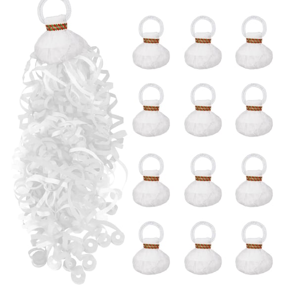 12pack No Mess Streamers,Romantic White Confetti Poppers for Wedding Send Off,Hand Throw Confetti Streamers For Birthday,Party Celebrations,Graduation,Party Favors Shows(White 12pack)