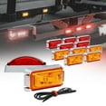 thumbnail image 1 of 12pc 2.5" Amber Red LED Trailer Marker Light Chrome Bezel DOT FMVSS 108 SAE P2PCÂ&nbsp;, 1 of 8
