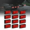 thumbnail image 1 of 12pc 2.5" Red LED Trailer Marker Light Black Bezel DOT FMVSS 108 SAE P2PC, 1 of 8