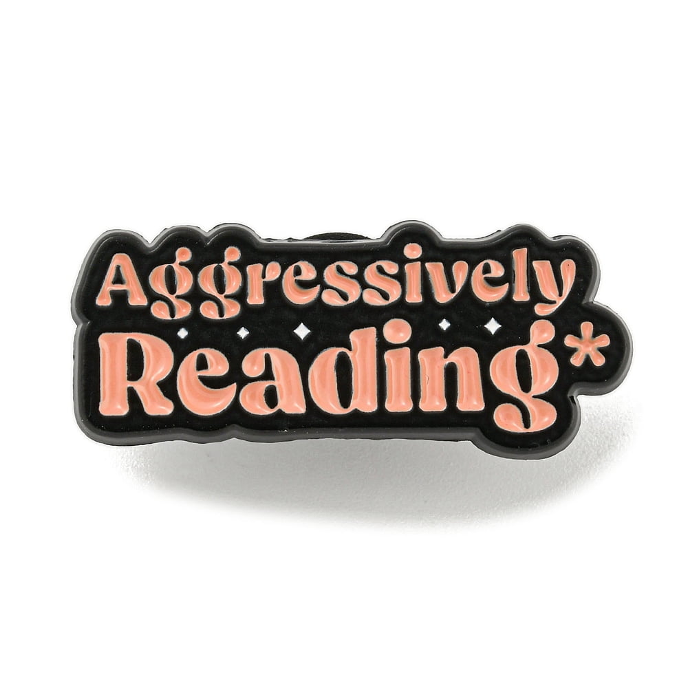 Pin Word Reading 12pc Aggressively Reading Zinc Alloy Brooches Word Enamel Pins for ...