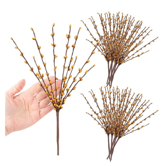 Factory Direct Craft Antique Gold Pip Berry Sprays, Set of 12, 12 Inch Primitive Floral Picks