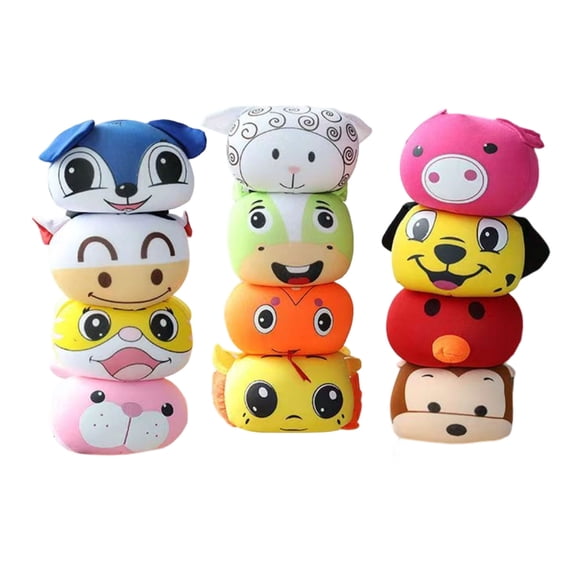 12pc Bean Bags Chinese Zodiac Animal Juggling Balls Sports Toy, Kindergarten Throwing Sandbags Hand Catching Ball Set for Kids, Outdoor Lawn Backyard Party Games KitAs Shown