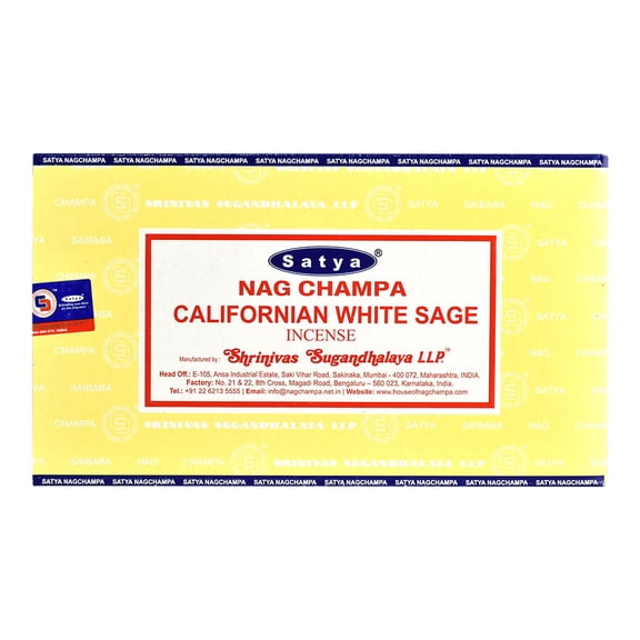12pc Box - Satya Incense Sticks - 15g / Californian White Sage