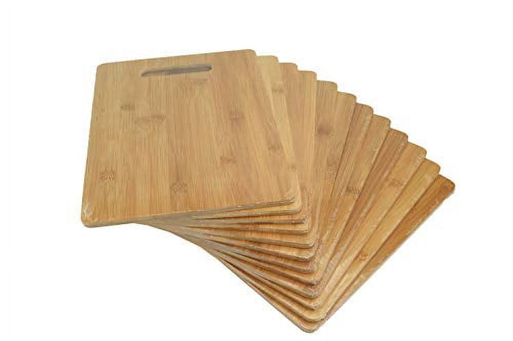 12pc Bulk 12X9" Rectangular Plain Bamboo Cutting Board For Customized