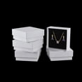 thumbnail image 1 of 12pc Cardboard Jewelry Set Box for Ring Earring Necklace with Sponge Inside Square White 7.6x7.6x3.2cm Inner Size: 6.9x6.9cm Without Lid Box: 7.2x7.2x3.1cm, 1 of 7