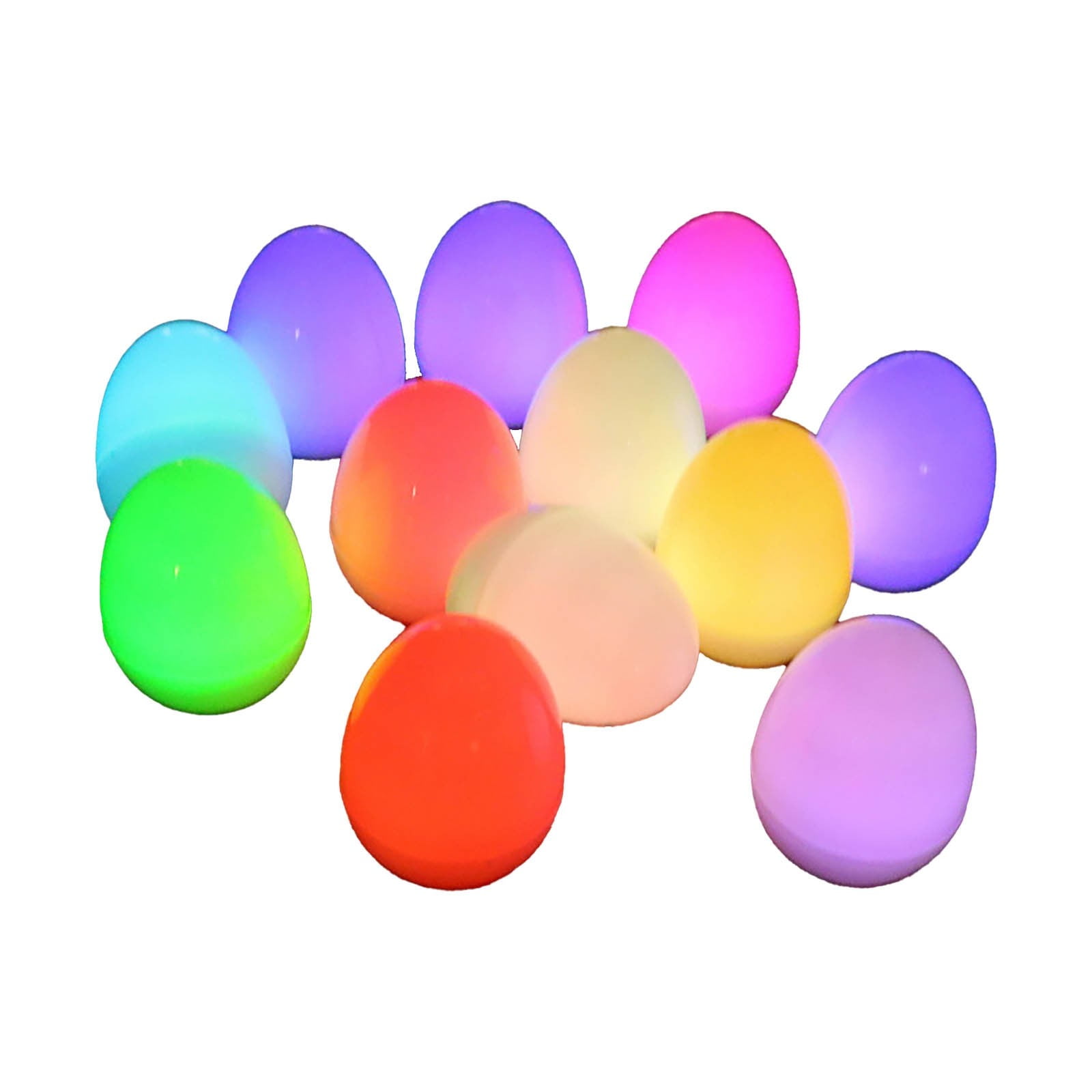12pc Colorful LED Easter Egg Night Light - Electronic Flameless Candle ...