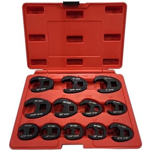 12pc Crowfoot Flare Nut Wrench SAE Chrome-Moly Set, 3/8" & 1/2" Drive Ratchet 5/16" too 1"$$Tools & Hardware Other