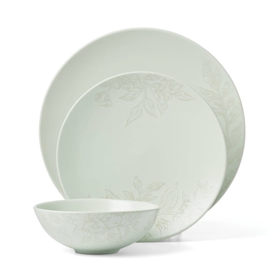 12pc Dinnerware Set Soft Sage