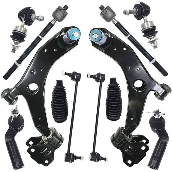 12pc Front Lower Control Arm ball Joint Tie Rod Suspension Kit Replacement For 2010-2013 Mazda 3