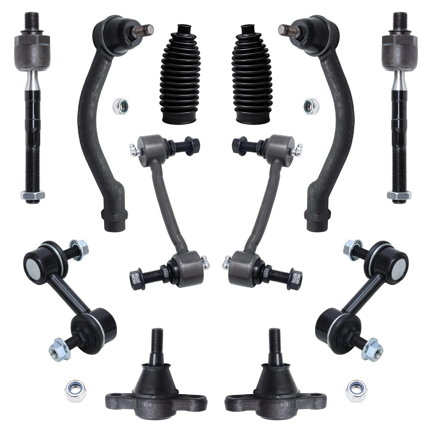 Mevotech Supreme Inner Outer Tie Rod End & Front Ball Joint Kit for