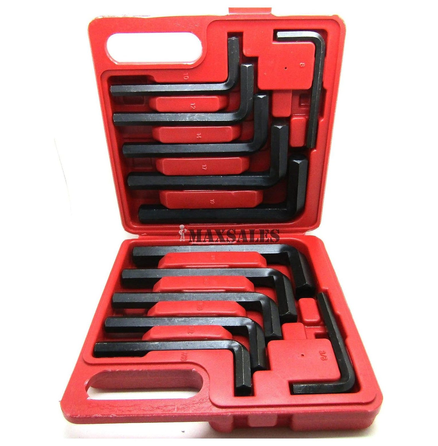 12pc JUMBO METRIC SAE Hex Keys Set Allen Wrenches MM Standard Large