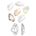 thumbnail image 1 of 12pc K9 Glass Rhinestone Cabochons Flat Back & Back Plated Faceted Shape Mixed Color 27x16x6.5mm, 1 of 4