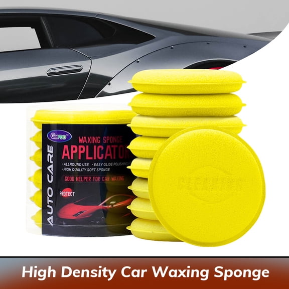 12pc Microfiber Foam Sponge Polish Wax Applicator Pad Car Home Cleaning Tool Kit