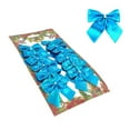 thumbnail image 1 of 12pc Mini Christmas Tree Hanging Ornaments – 5.5cm Festive Decor for Trees, Wreaths, DIY Crafting, Indoor/Outdoor Use, Sky Blue, Bows, 1 of 6