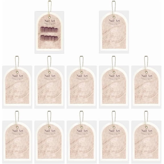 12pc Paper Manicure Display Cards Hand Model Board Nail Art Color Display Card DIY Nail Art Display Chart Display Tip Tools White 130x90x2mm