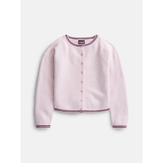 Weekend Academy Girls Button Front Cardigan with Long Sleeves, Sizes 4-18