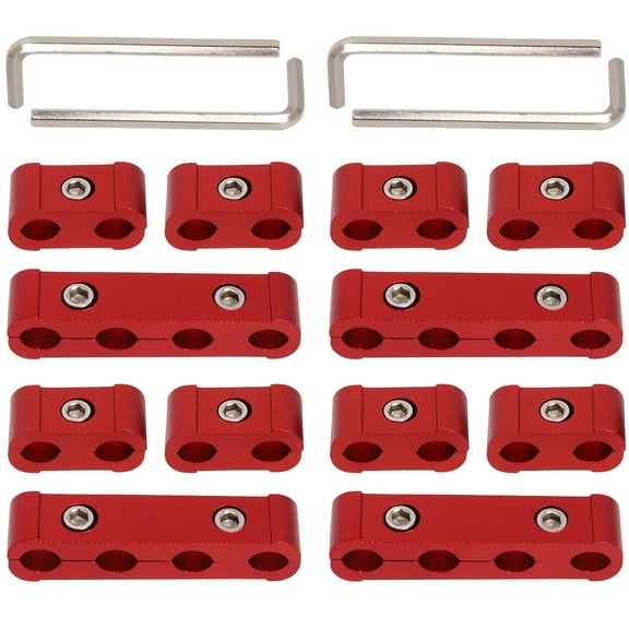 12pc Red Spark Plug Wire Separator Divider 8mm 9mm 10mm For Racing Car