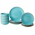 thumbnail image 1 of 12pc Stoneware Dinnerware Set Blue, 1 of 7