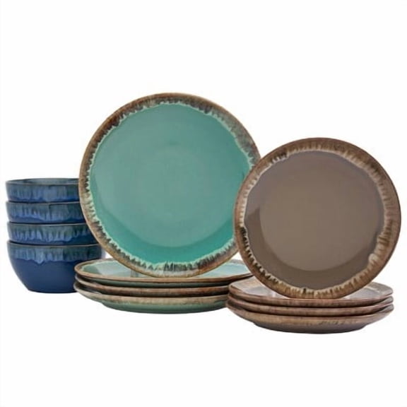 12pc Stoneware Tuscan Dinnerware Set