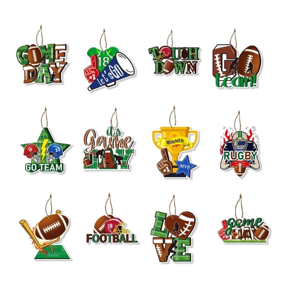 12pc Super Bowls Football Decors Great for Sports Game Lovers Party Supply
