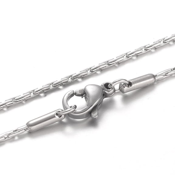 12pc Tarnish Resistant 304 Stainless Steel Coreana Chain Necklaces with Lobster Claw Clasps Stainless Steel Color 17.7 inch(45cm)