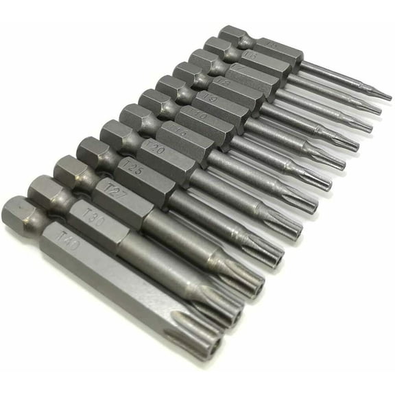12pc Torx Bit Set Quick Change connect impact driver drill Security Tamper Proof