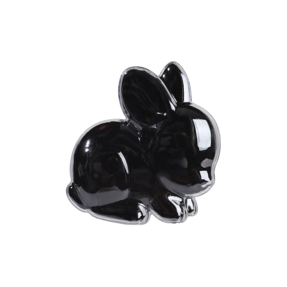 12pc Transparent Rabbit-Shaped Plastic Candy Boxes – Creative Black Mini Treat Containers for Wedding Favors, Party Gifts & Small Item Storage