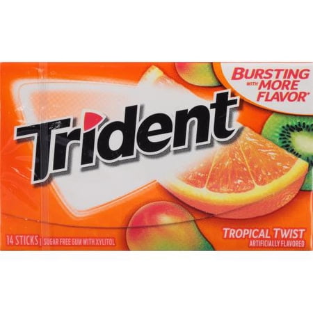12pc Trident Sugar Free Tropical Twist Gum