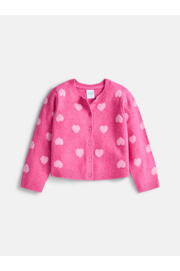 Toddler Girls' Cardigan Sweater with Long Sleeves, Sizes 12M-5T