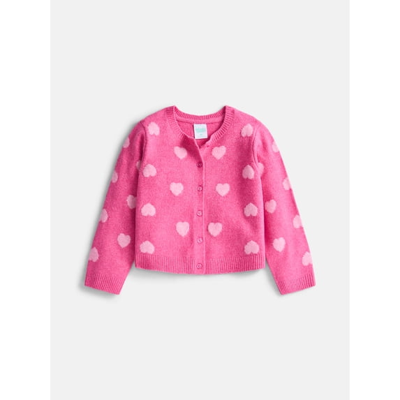Wonder Nation Toddler Girls' Cardigan Sweater with Long Sleeves, Sizes 12M-5T