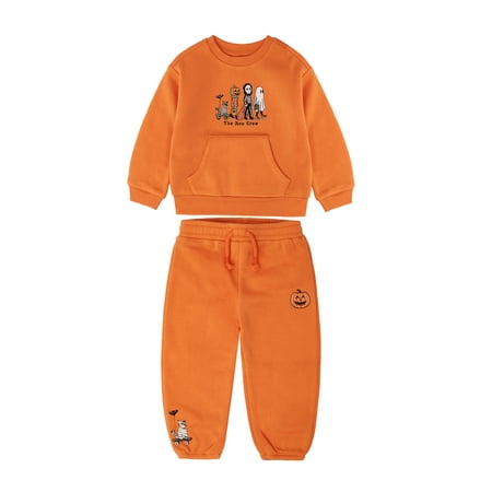 Way To Celebrate Toddler Halloween Pullover and Jogger Set, Sizes 12M-5T