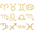 thumbnail image 1 of 12pcs 1.6x1.6 Inch Gold Metal Constellation Stickers for Scrapbooks Phone Decoration DIY Crafts Gold, 1 of 9
