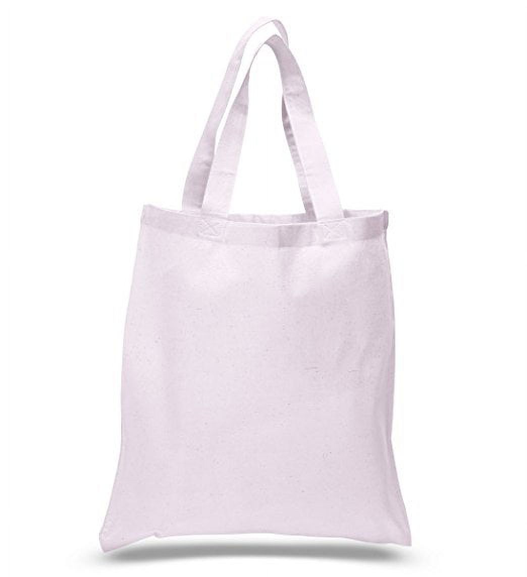 12pcs 100% Cotton Canvas Reusable Grocery Shopping Tote Bags in Bulk - 15x16 (White) - image 1 of 1