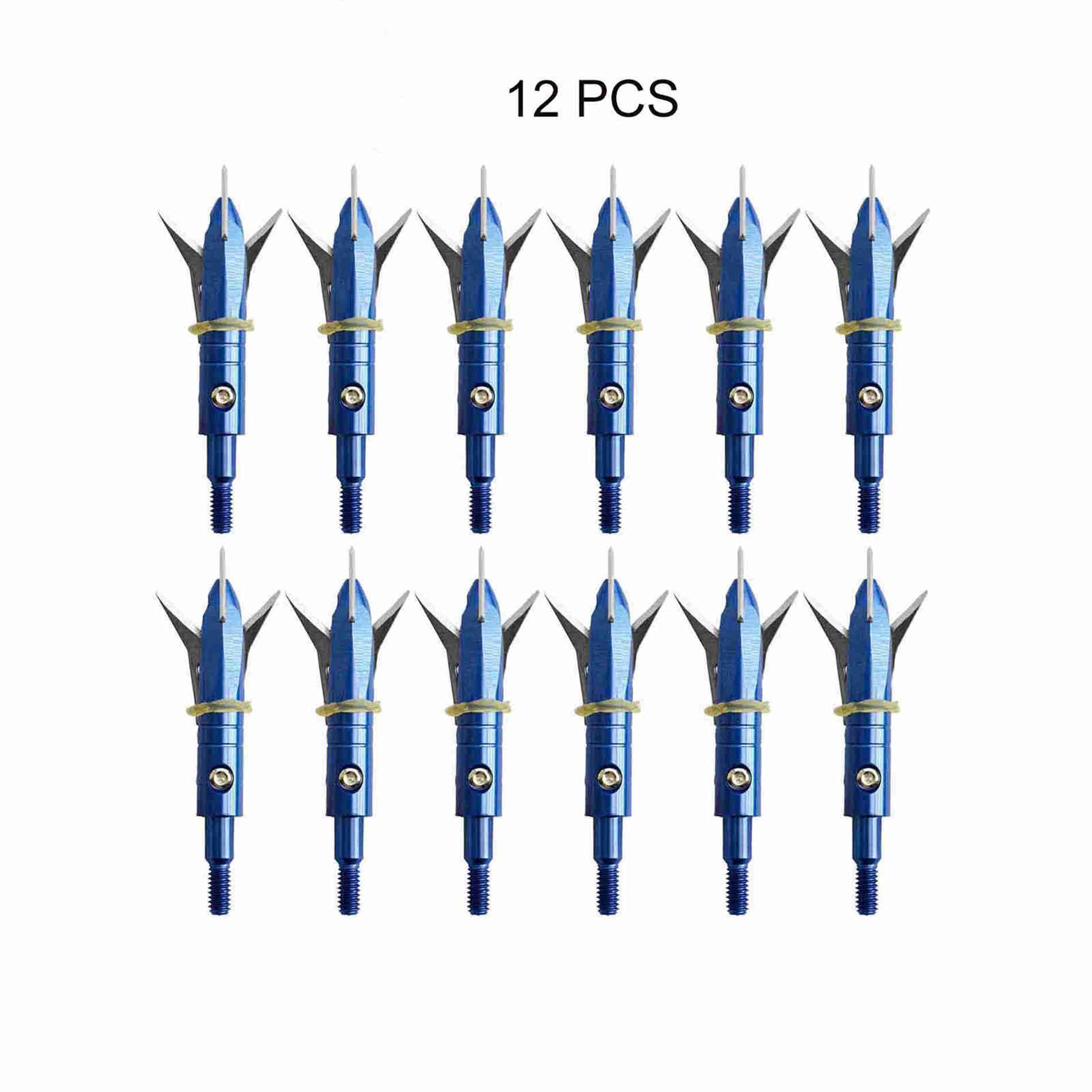 Pointes De Flèche De Chasse 12 Pcs - 150 Grains, Acier, Pour Arc Et Arbalète