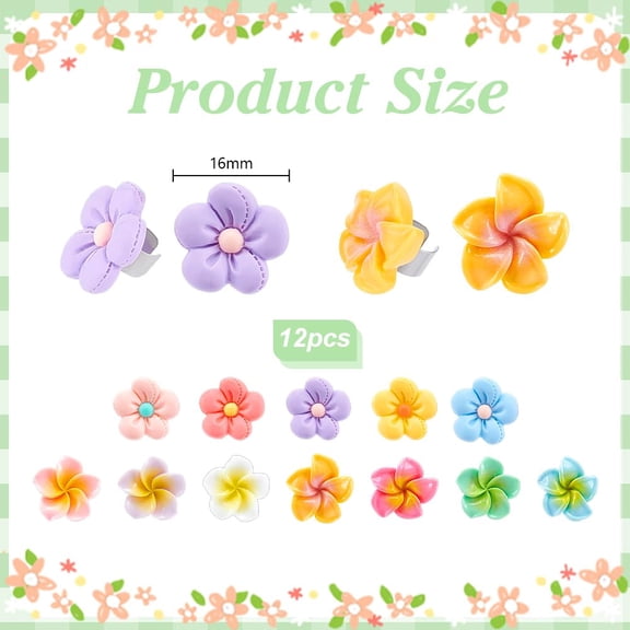 12pcs 12 Styles Flower Stethoscope Charms 0.6 Inch Alloy Stethoscope Tag Stethoscope ID Name Tag Charms Adjustable Stethoscope Charm Stethoscope Accessories for Doctor Nurse Medical Assistant