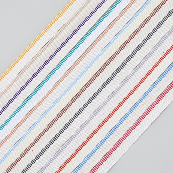 12pcs 12 colors Polyester Book Headbands with Metallic Wire Twist Ties Mixed color Headbands: 13x1mm 1.5 yards/pc 1pc/color; Twist Ties: 120x4mm 12pcs
