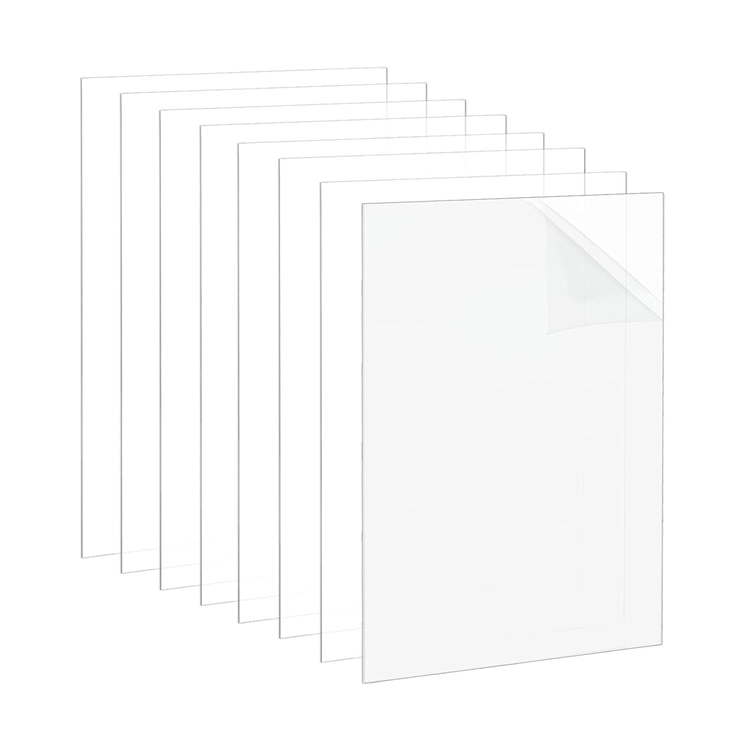 12pcs 12pcs 5 x 7 Inches Transparent Acrylic Sheet 1mm Thick Clear ...
