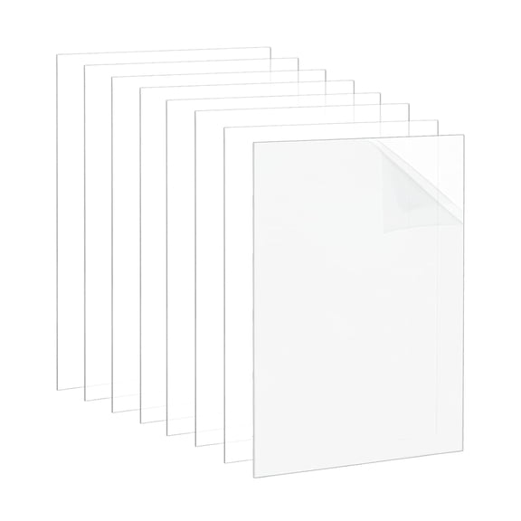 12pcs 12pcs 5 x 7 Inches Transparent Acrylic Sheet 1mm Thick Clear Acrylic Panel Picture Frames Glass Replacement for Picture Frame Windows Frame DIY Craft Projects