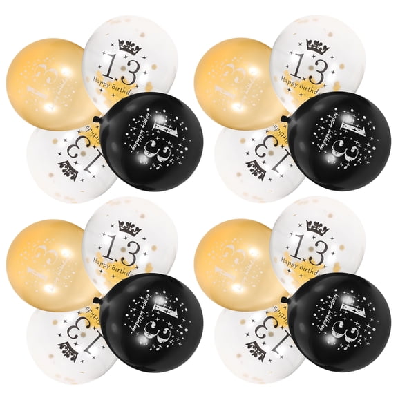 Raindrops Party Balloons Golden Latex 12Pcs