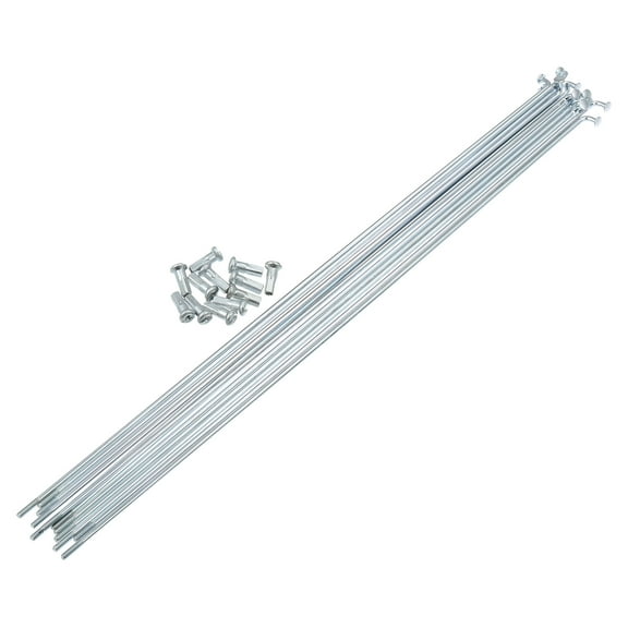 12pcs 14G J Bend Bicycle Galvanized Spokes 260mm 10.24" Cycle Spokes with Brass Nipples for MTB Bike