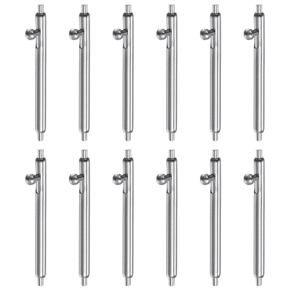 12pcs 18mm Quick Release Spring Bar 1.5mm Diameter Stainless Steel Watch Pins