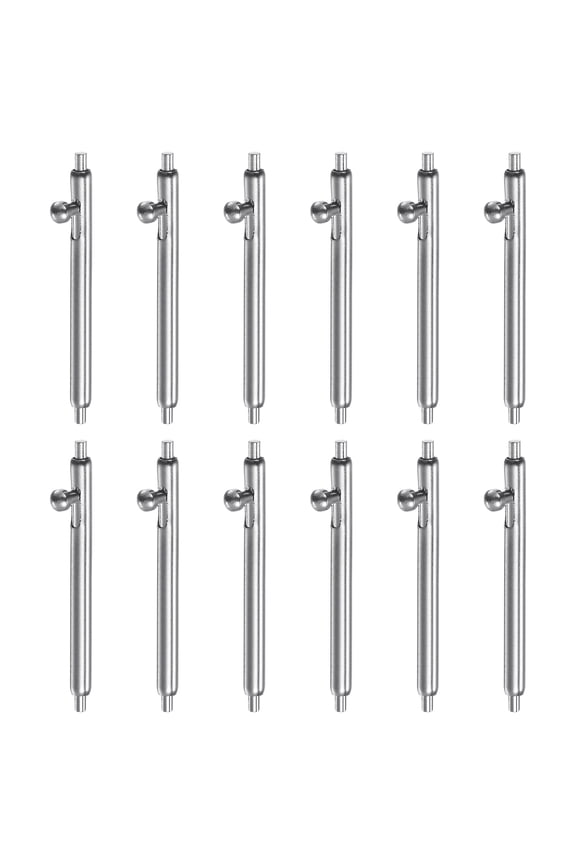 12pcs 18mm Quick Release Spring Bar 1.5mm Diameter Stainless Steel Watch Pins