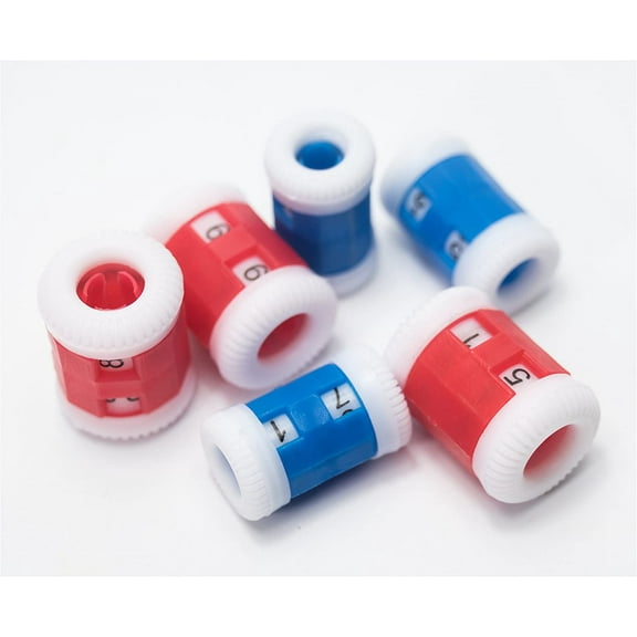 12pcs 2 Sizes Plastic Knit Counter Knitting Crochet Stitch Marker Row Counter for DIY Craft (Mixed Size-12pcs)