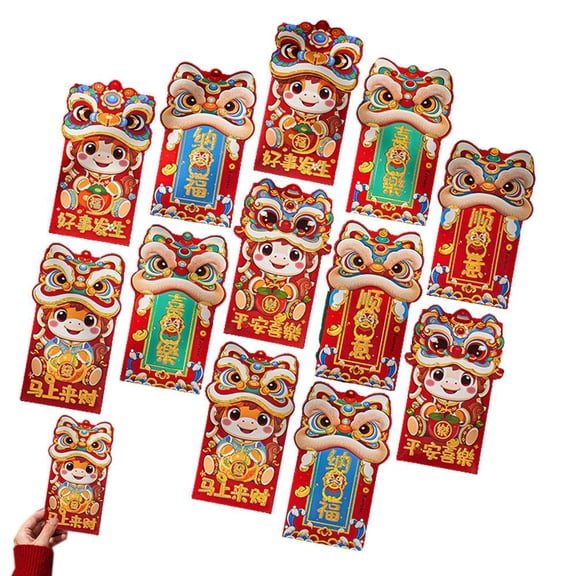 12pcs 2026 Red Envelope Chinese New Year Red Envelopes Gifts Year Horse Pocket Year Lunar Red Money Chinese New envelopes,Year 2026,Chinese 2026,Chinese envelopes,Chinese Chinese,Chinese Horse