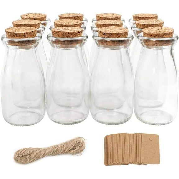 12pcs 3.4oz Small Glass Jars with Lids, 100ml Candy Jars Potion Bottles with Cork, Mini Jars Set for Party Wedding Favors Halloween Dcor$$Home Decor, Kitchen, & Other
