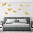 thumbnail image 1 of 12pcs 3D Gold Butterfly Wall Stickers - Removable Decorative Decals for Birthdays, Party Celebrations & Home Accents, Self-Adhesive Butterflies to Add Sparkle to Room, Bedroom & Event Spaces, C, 1 of 6